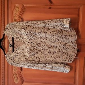 Ladies long sleeve print blouse